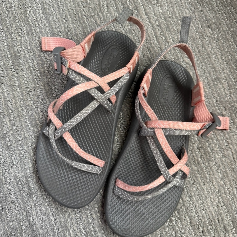 Chaco Black and Pink Strappy Sandals